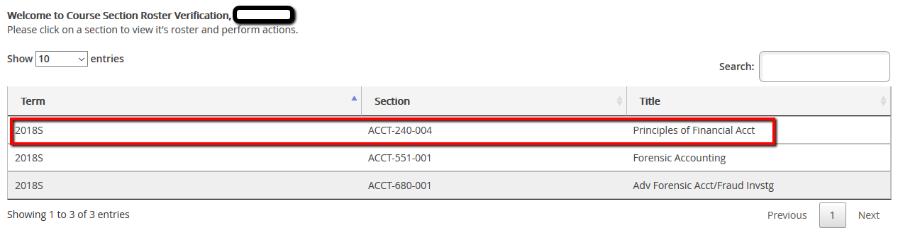 List of Sections